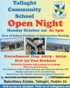 tallaght community school open night