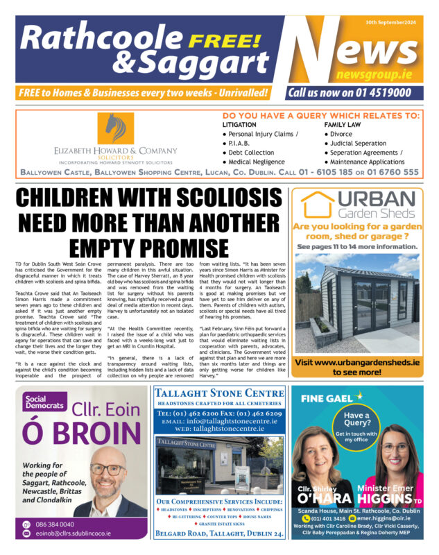 Rathcoole Saggart News 30th Sep