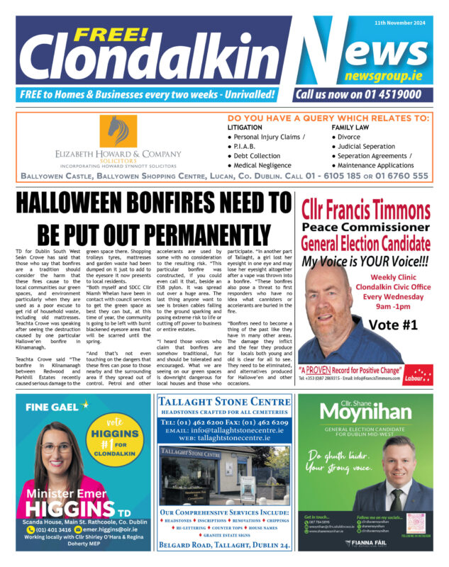 Clondalkin News 11th Nov