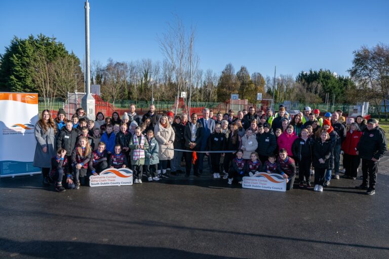 Ribbon cutting at the Official Opening of Killinarden Park.